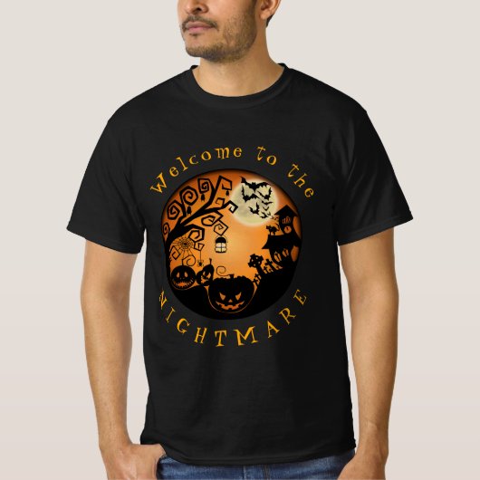 Herzlich willkommen im Albtraum Halloween Pumpkin  T-Shirt (Vorderseite)