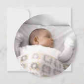 Herzlich willkommen im Baby Foto Reverse der Weltk Einladung (Rückseite)