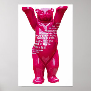 Herzlich willkommen im Berliner Teddy Bär, White B Poster