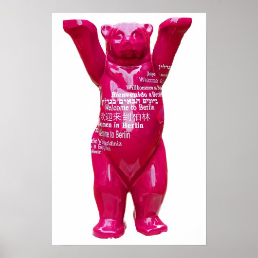 Herzlich willkommen im Berliner Teddy Bär, White B Poster (Vorne)
