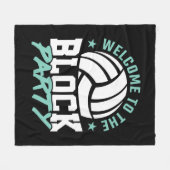 Herzlich willkommen im Block Party Funny Volleybal Fleecedecke (Vorderseite (Horizontal))