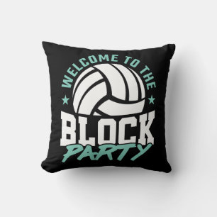 Herzlich willkommen im Block Party Funny Volleybal Kissen