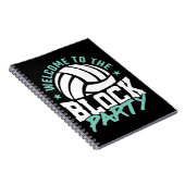 Herzlich willkommen im Block Party Funny Volleybal Notizblock (Rechte Seite)