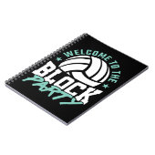 Herzlich willkommen im Block Party Funny Volleybal Notizblock (Linke Seite)