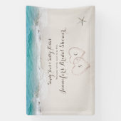 Herzlich Willkommen im Brautparty des Sandstrands Banner (Vertikal)