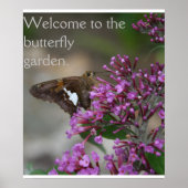 Herzlich Willkommen im Butterfly Garden Poster - S (Vorne)