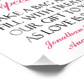 Herzlich willkommen im Candy Buffet Pink Wedding S Fotodruck (Ecke)