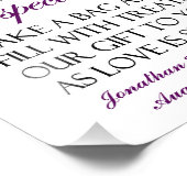 Herzlich willkommen im Candy Buffet Violet Wedding Fotodruck (Ecke)