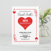 Herzlich Willkommen im Casino von Ace Las Vegas Einladung (Stehend Vorderseite)