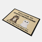 Herzlich willkommen im Cats House Rug, Personalisi Fußmatte (Schrägansicht)