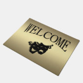 Herzlich willkommen im Comedy and Tragedy Theater Fußmatte (Schrägansicht)