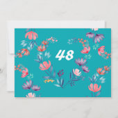 Herzlich willkommen im eleganten Herzen Aquarellfa Einladung (Rückseite)