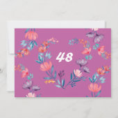 Herzlich willkommen im eleganten Herzen Aquarellfa Einladung (Rückseite)