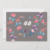 Herzlich willkommen im eleganten Herzen Aquarellfa Einladung (Rückseite)