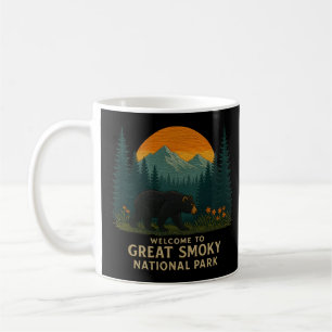 Herzlich willkommen im Embroidery Great Smoky Moun Kaffeetasse