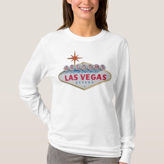 Herzlich Willkommen im Fabulous Las Vegas Long Sle T-Shirt (Vorderseite)