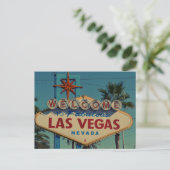 Herzlich willkommen im Fabulous Las Vegas Vintages Postkarte (Stehend Vorderseite)