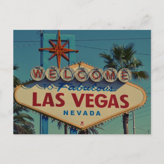 Herzlich willkommen im Fabulous Las Vegas Vintages Postkarte (Vorderseite)