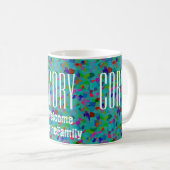 Herzlich willkommen im Familiennamen personalisier Kaffeetasse (VorderseiteRechts)