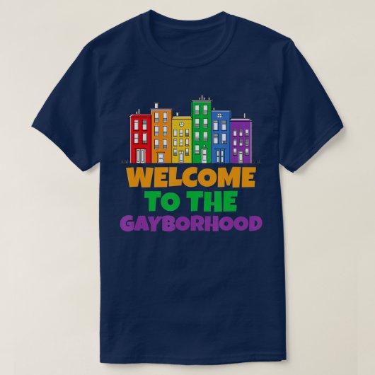 Herzlich willkommen im Gayborhood Funny LGB Pride  T-Shirt (Design vorne)