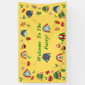 Herzlich willkommen im Gelben Party mit dem krauti Banner (Vertikal)