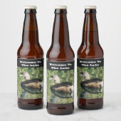 Herzlich willkommen im Grebe Water Reflection Gast Bierflaschenetikett (Flaschen)