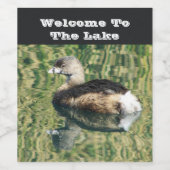 Herzlich willkommen im Grebe Water Reflection Gast Weinetikett (Einzelnes Label)