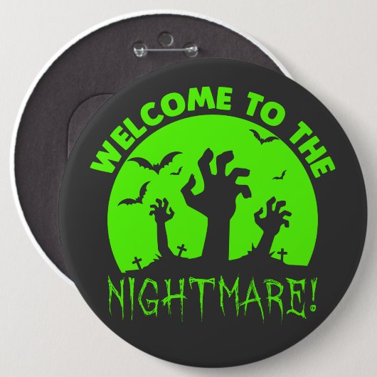 Herzlich willkommen im Grünen Albtraum Button (Vorne & Hinten)