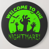 Herzlich willkommen im Grünen Albtraum Button (Vorderseite)