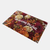 Herzlich willkommen im Herbst - Blumenmatte Fußmatte (Schrägansicht)