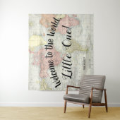 Herzlich willkommen im Hintergrund der Weltkarte f Wandteppich (Beispiel)