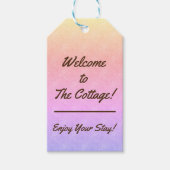 Herzlich willkommen im Hütte Guest Rental House Geschenkanhänger (Vorderseite)