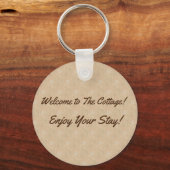 Herzlich willkommen im Hütte Guest Rental House Schlüsselanhänger (Vorderseite)