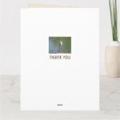 Herzlich Willkommen im Lake White Egret Foto Dankeskarte (Rückseite)