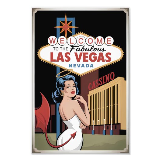 Herzlich willkommen im Las Vegas Nevada Fotodruck (Vorne)