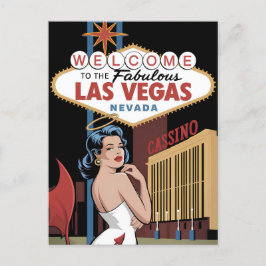 Herzlich willkommen im Las Vegas Nevada Postkarte
