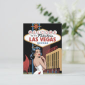 Herzlich willkommen im Las Vegas Nevada Postkarte (Stehend Vorderseite)