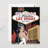 Herzlich willkommen im Las Vegas Nevada Postkarte (Vorne/Hinten)