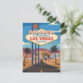 Herzlich willkommen im Las Vegas Nevada Postkarte (Stehend Vorderseite)