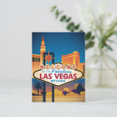 Herzlich willkommen im Las Vegas Nevada Postkarte (Stehend Vorderseite)