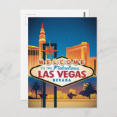 Herzlich willkommen im Las Vegas Nevada Postkarte (Vorne/Hinten)