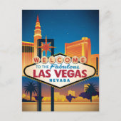 Herzlich willkommen im Las Vegas Nevada Postkarte (Vorderseite)