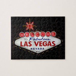 Herzlich willkommen im Las Vegas Sign #2 Jigsaw Pu Puzzle
