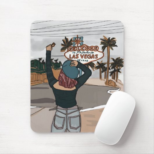 Herzlich willkommen im Lasvegas Karo vor Ort. Mousepad (Mit Mouse)