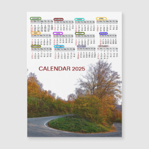 Herzlich willkommen im neuen Jahr 2025 Kalender Ma Magnetkarte