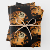 Herzlich willkommen im Nightmare Halloween Pumpkin Geschenkpapier Set (Beispiel)