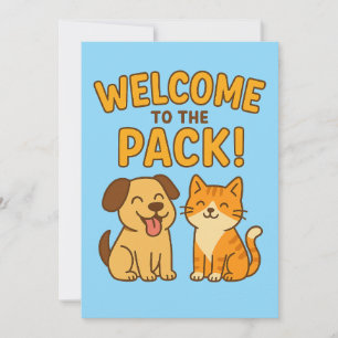 Herzlich willkommen im Pack - Niedliche Grußkarte 