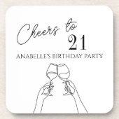 Herzlich Willkommen im Party des 21. Getränkeuntersetzer (Vorderseite)