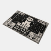 Herzlich willkommen im Purr-fect-Platz, individuel Fußmatte (Schrägansicht)