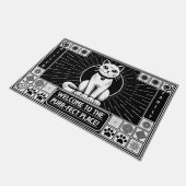 Herzlich willkommen im Purr-fect-Platz, individuel Fußmatte (Schrägansicht)